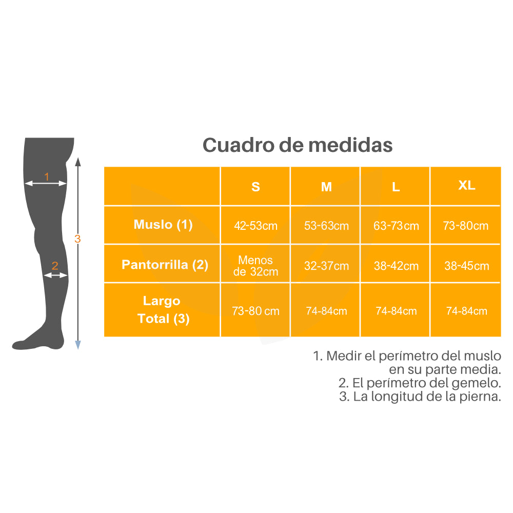 Media de compresión graduada antiembólica TVP400 Negro